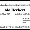 Herbert Ida 1907-1994 Todesanzeige